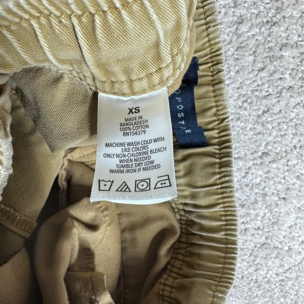 Aeropostale Mens XS Cargo Jogger Pants Khaki Tan Cotton Elastic Waist 4795 Y2K‎